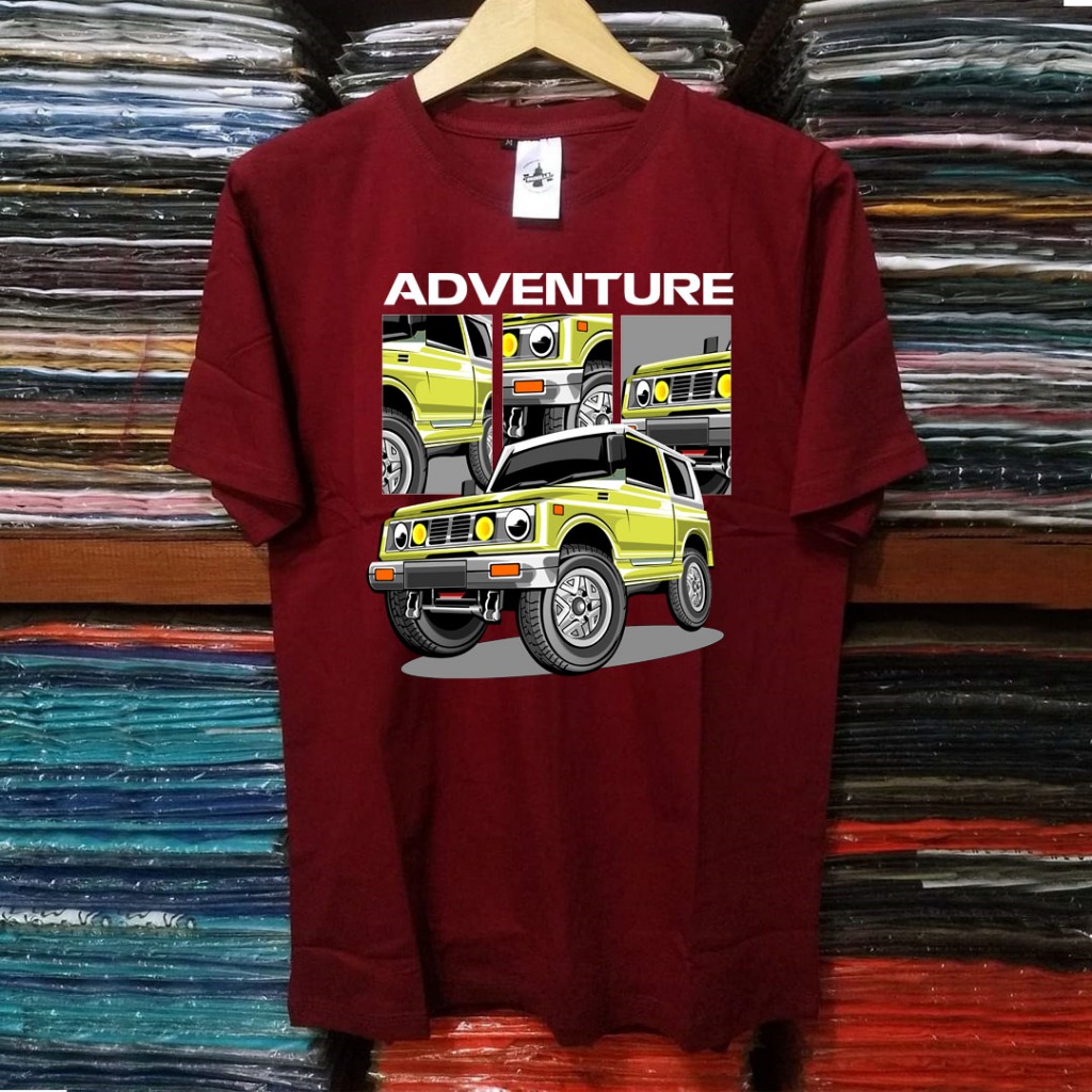 Kaos distro mobil Adventure katana / baju Katana Adventure cotton combed 24s premium