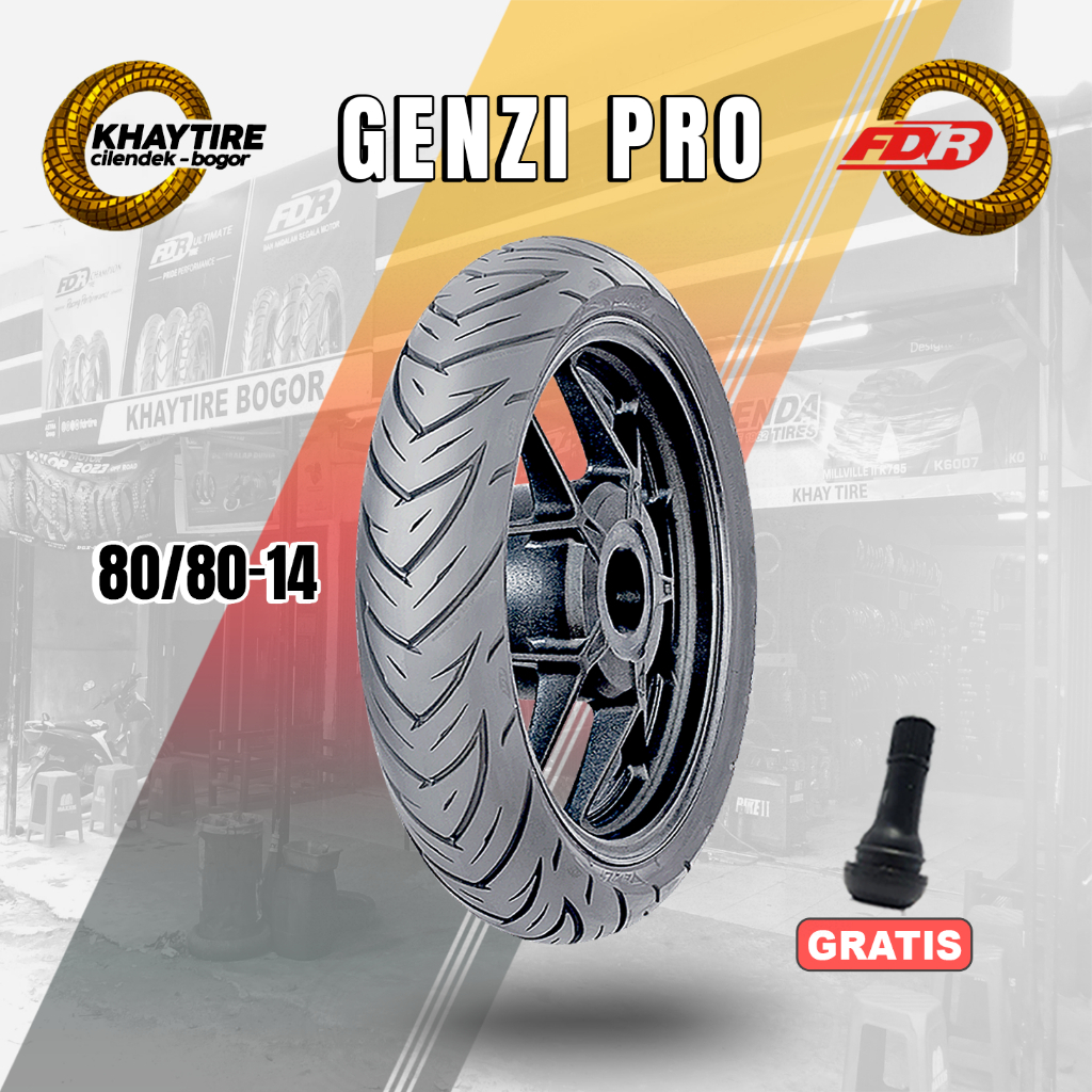 Sepasang/Satuan Ban Motor Matic FDR GENZI PRO Ring 14 Tubeless