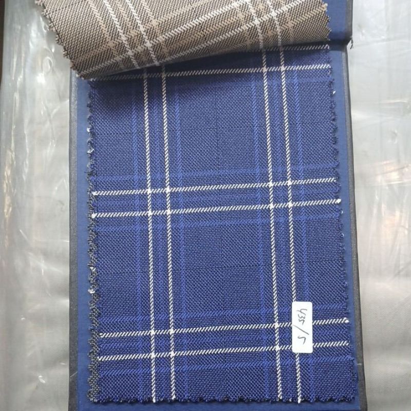 Bahan kain wool Kotak /Kain Jas BLAZER Kotak /Kain Celana kotak per 25 cm