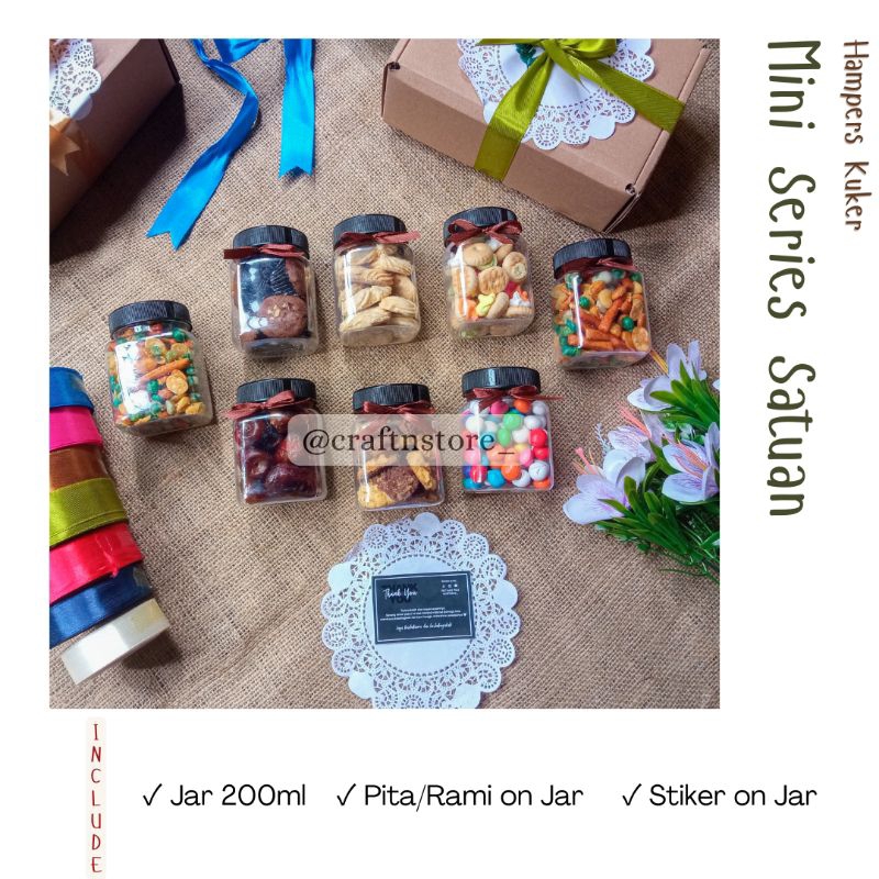 

HAMPERS KUE SATUAN JAR 200ml | HAMPERS LEBARAN ULTAH HARI RAYA | HAMPERS KUKER | HAMPERS LEBARAN RAMADHAN NATAL IMLEK | KADO ULTAH | SNACK BOX WISUDA