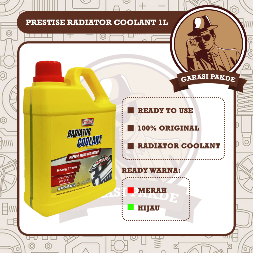 Prestise Radiator Coolant 1L Air Radiator Pendingin Radiator Motor Mobil WARNA MERAH HIJAU