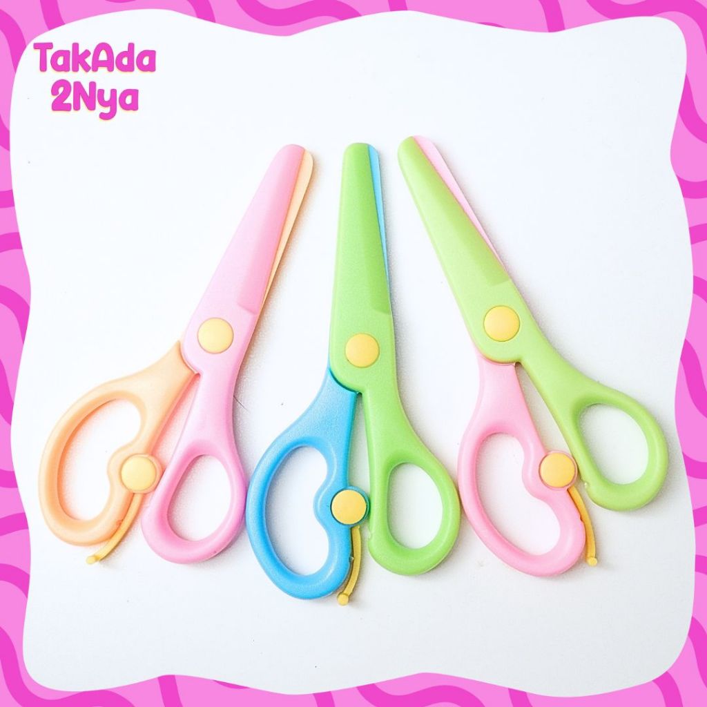 

Gunting Balita Tin Hao Full Plastik 2 Warna Safty Scissors Kids Kertas Porteble Anak