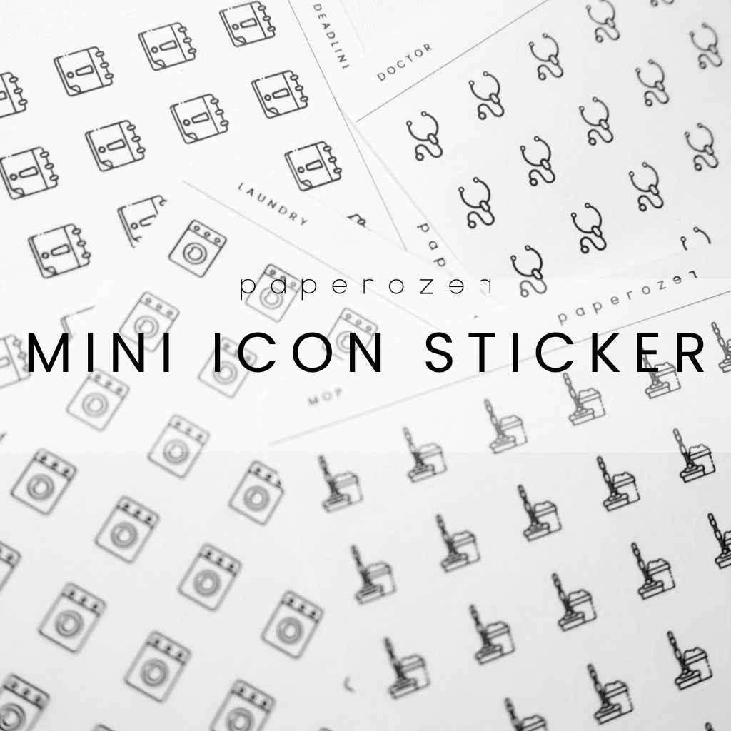

Mini Icon Sticker for Planner/Journal by Paperozer [6/6]
