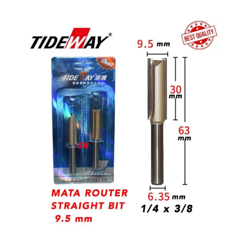 Mata Router/ Profil Lurus 10 mm/ Straight Bits TIDEWAY