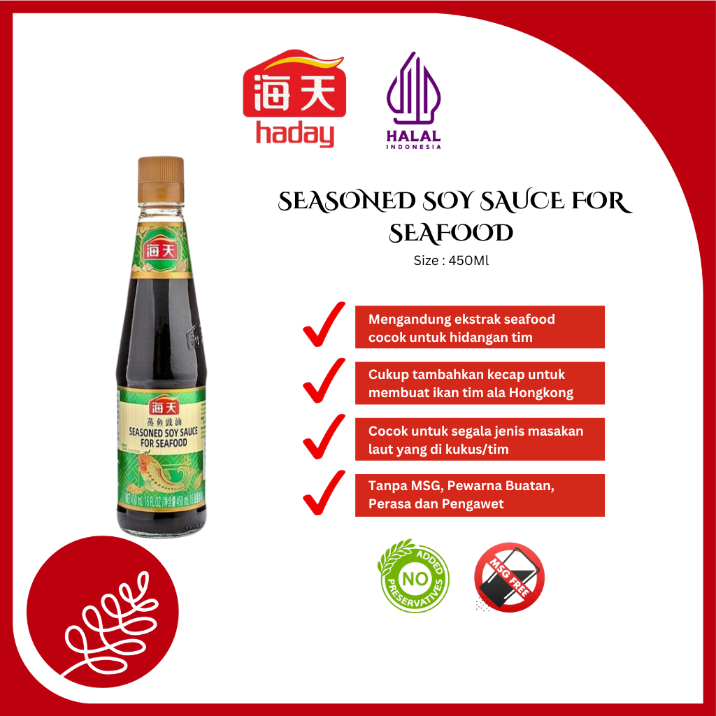 

KECAP ASIN HADAY SEASONED SOY SAUCE FOR SEAFOOD 450ML / KECAP ASIN / MAKANAN