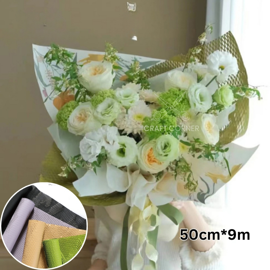 

[ROLL] Kertas Honeycomb 50cm * 9m / Bubblewrap Paper / Pembungkus bunga Buket Bouquet [PP041]