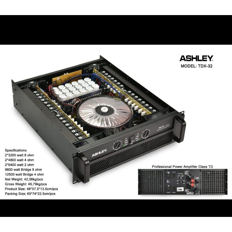 POWER AMPLIFIER ASHLEY TDX 32 / POWER ASHLEY TDX32