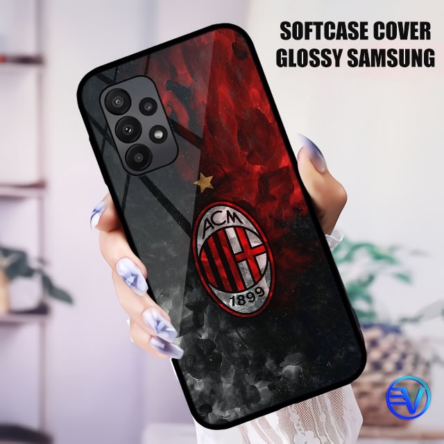 [ GT47 AC MILAN ] Softcase SAMSUNG A73/A72/A71/A53/A52/A51/A31/A21S Case Kilau Mirror Sublime Siliko