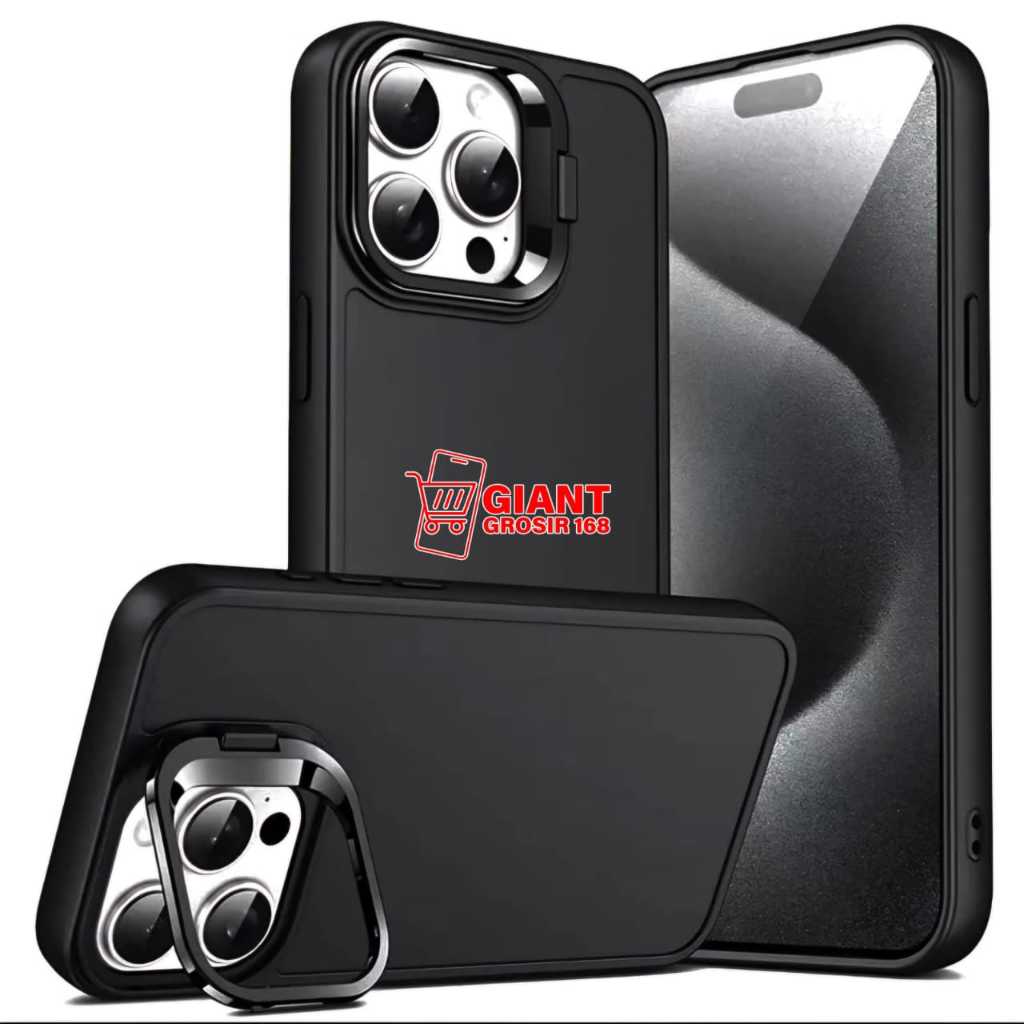 Case Redmi 9 Redmi 9A Redmi 9C Redmi 9T Redmi A1 Redmi A2 Redmi A3 Softcase Macaron Black Stand Ring