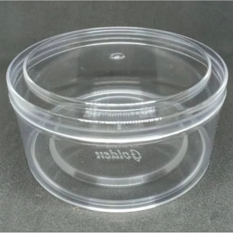Toples Plastik Bulat Untuk Kacang,Kue kering merk Golden 14 x 6,5 cm kualitas bagus,bahan tebal,Harg