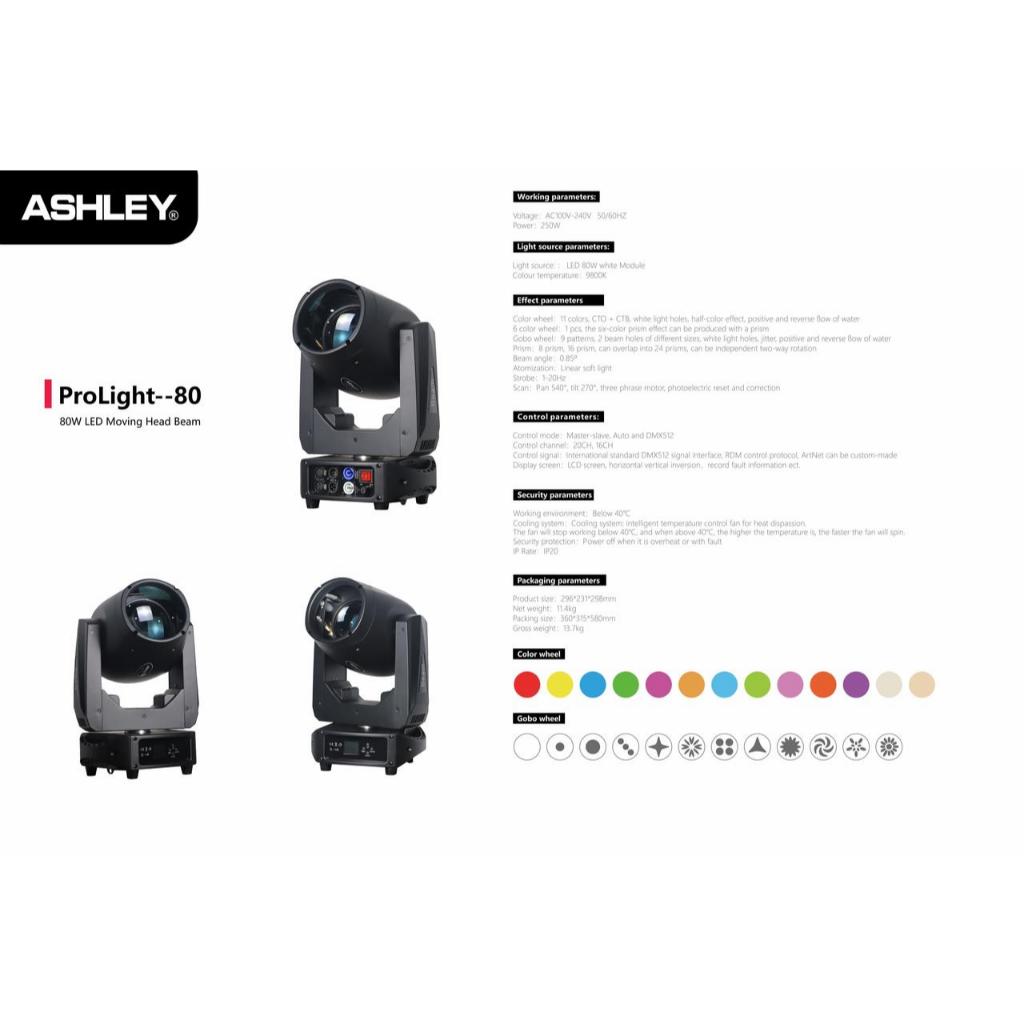 Mini Moving Head Beam 80 watt ashley 80