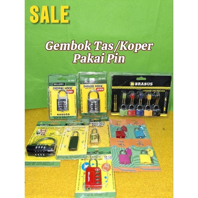 Gembok Kecil Angka Koper Tas SELLERY Pakai PIN Kode Padlock Kecil
