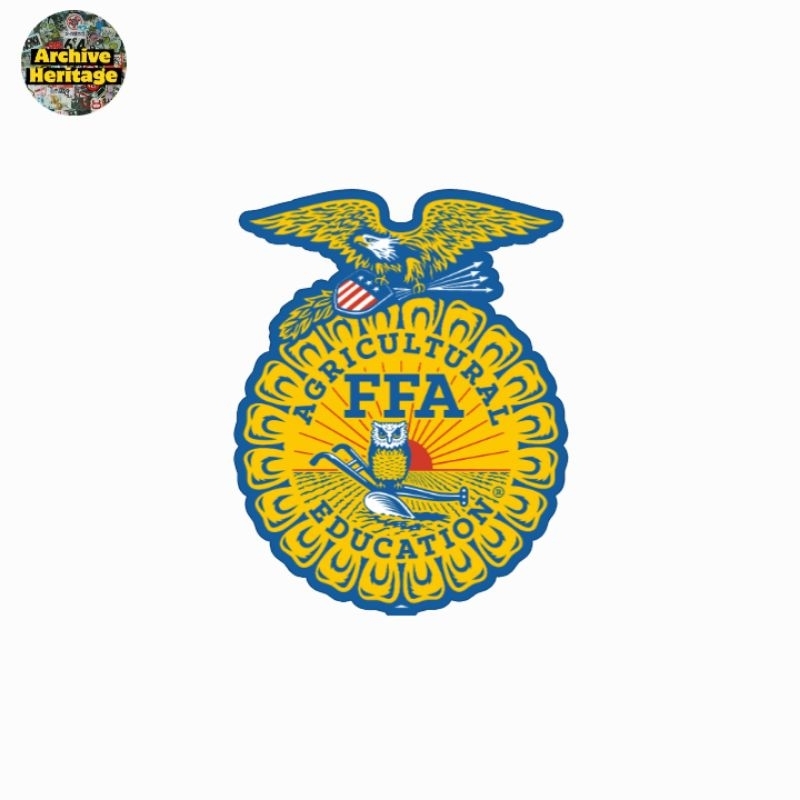 

sticker Agricultural Education FFA logo farmers ranchers diecut stiker