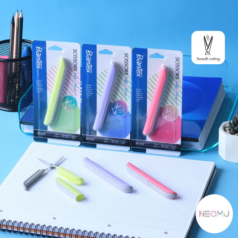 

[ONE's Stationery] Bantex Gunting Mini Saku Portable / Office Scissor Pisau Tajam Anti Karat Ujung Tumpul 118 mm