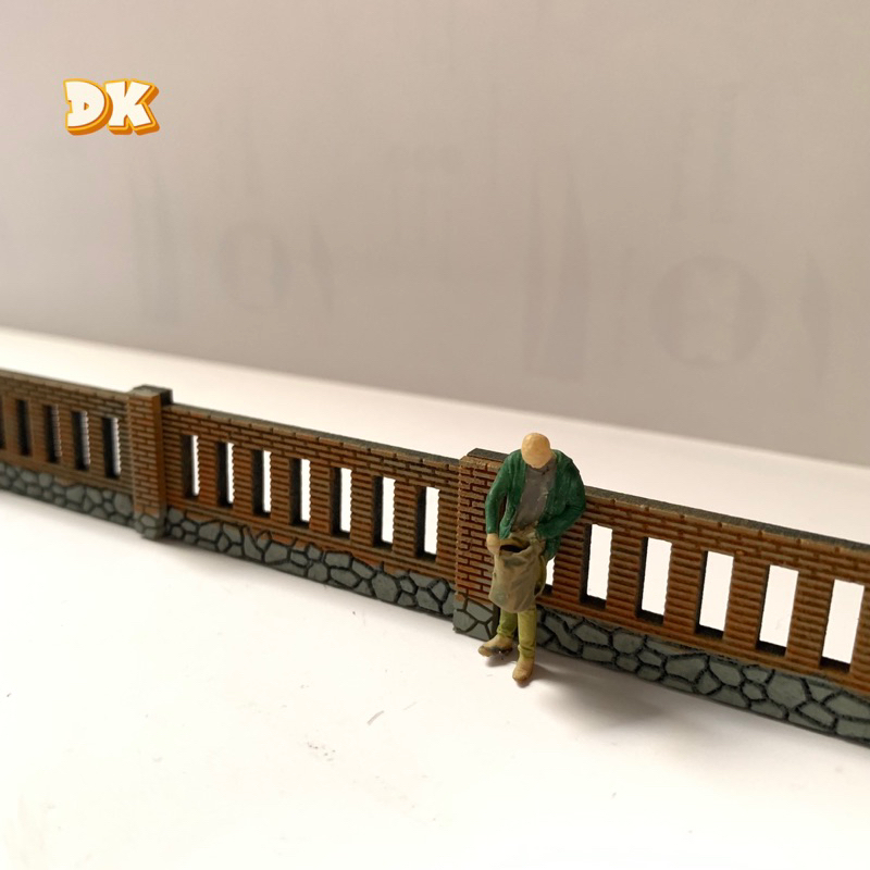 Miniatur Pagar Bata Properti Diorama