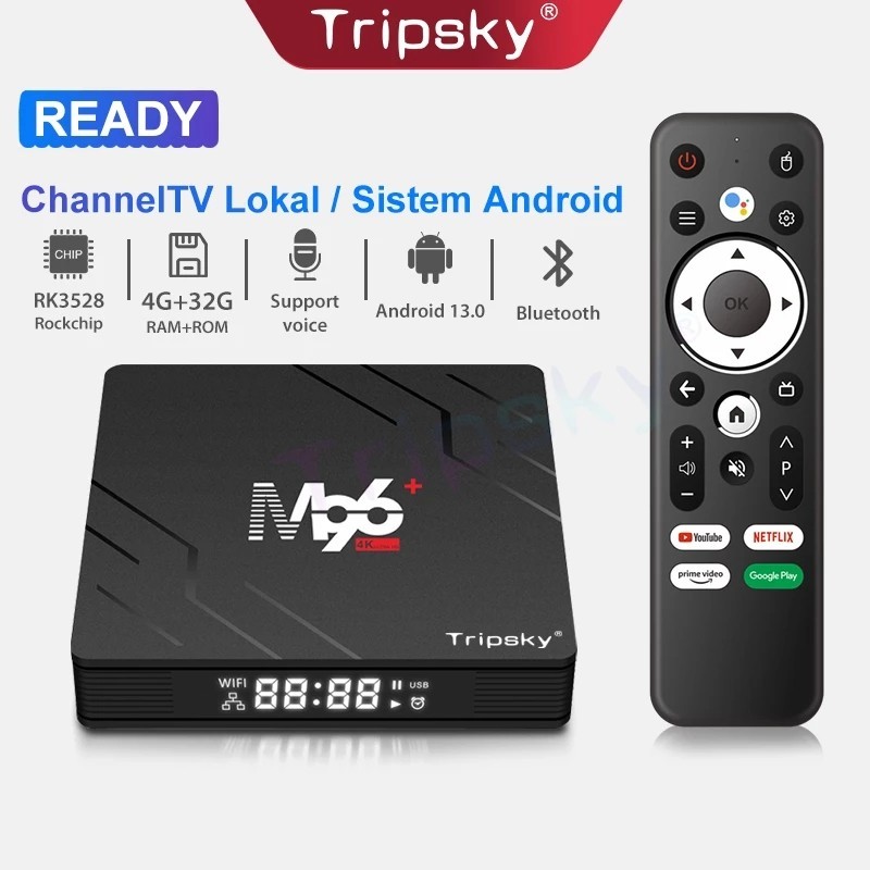 Tripsky Android Tv Box M96plus Ram 4gb Rom 32gb Tv Box Android 13 Bluetooth RK3528 Smart Tv Box Voic