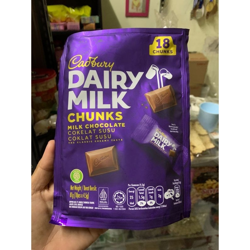 

Cadbury dairy milk isi 18pcs