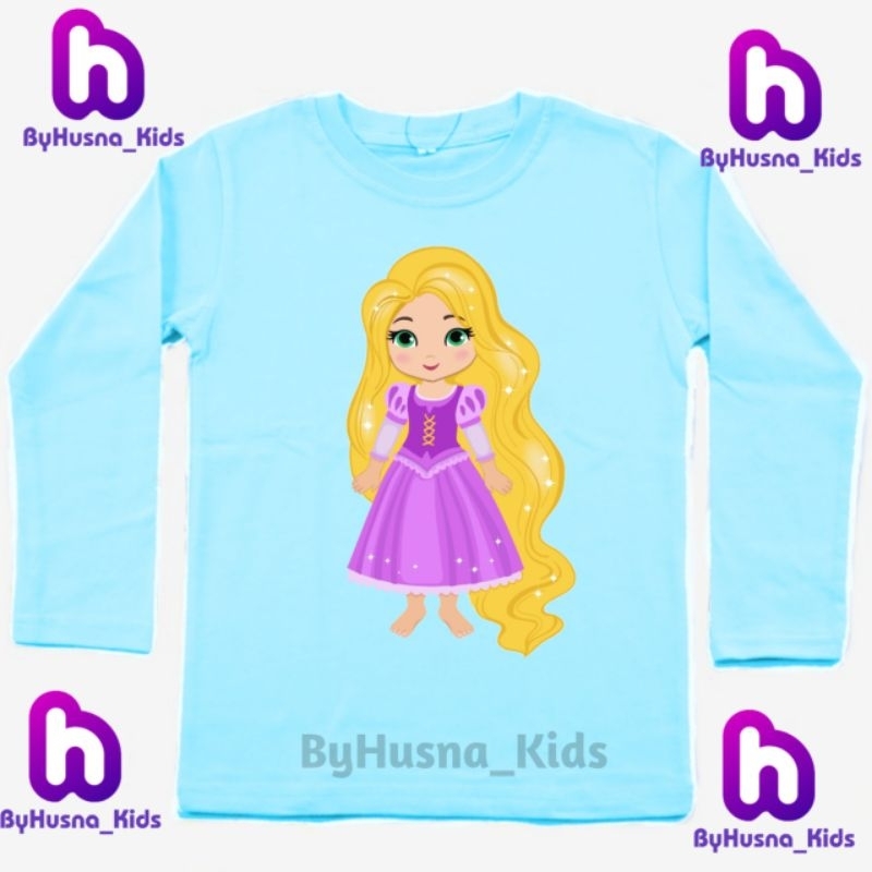 LENGAN PANJANG BAJU ANAK KAOS ANAK PRINCESS RAPUNSEL RAPUNZEL ATASAN ANAK PEREMPUAN CEWE
