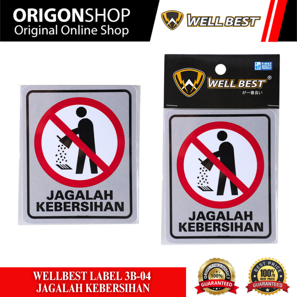 

WELLBEST Label 3B-04 Jagalah Kebersihan / Label Stiker