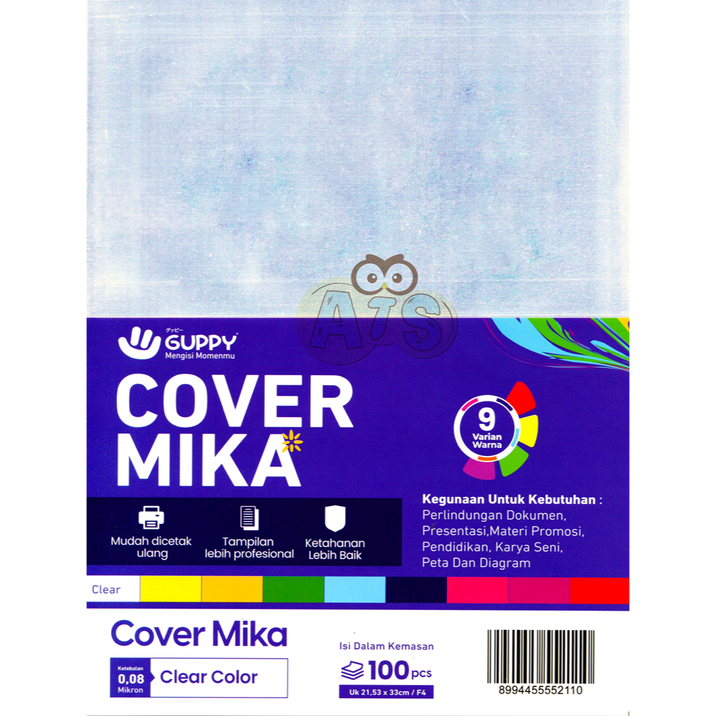 

Cover Mika Guppy 0.08 Cear / Plastik Mika Jilid Folio