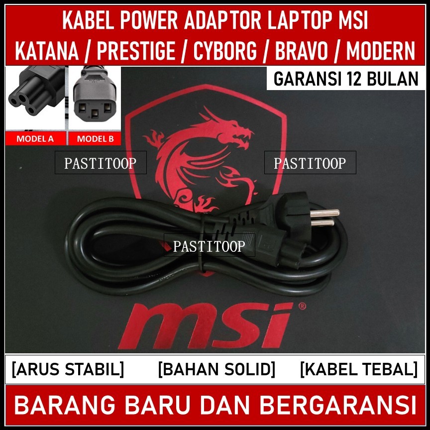 Kabel power adaptor laptop MSI BRAVO 15 BRAVO 17 series terbaru