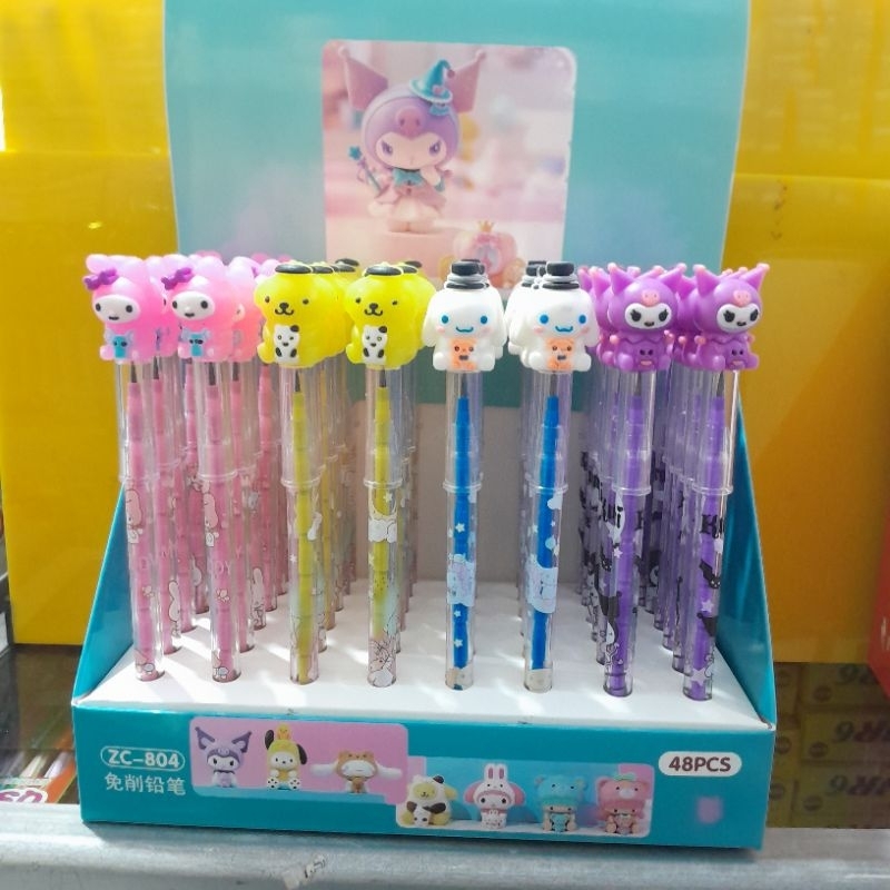 

PENSIL SUSUN SANRIO BENSIA LANTU PENSIL PELURU DAPAT DIISI ULANG CINAMOROLL KUROMI MELODY PURIN