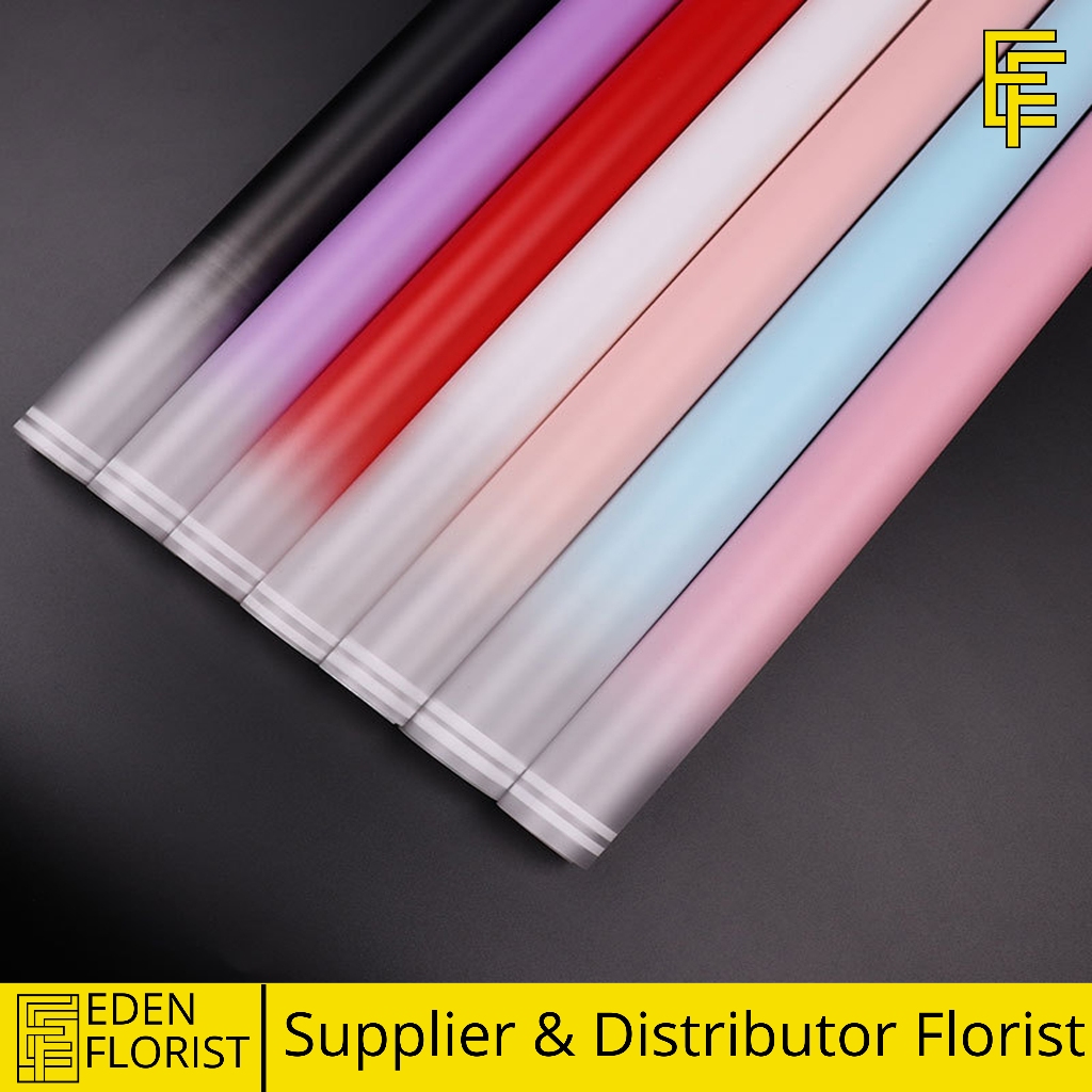 EdenFlorist Kertas buket cellophane gradient Flower Wrapping Paper Florist COD KB6044