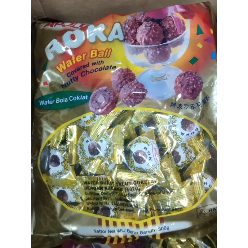 

APOLLO Roka Wafer Ball Cokelat Toples Zak 300 gram