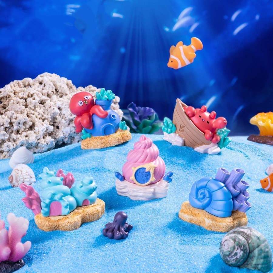 Miniatur Kerang Mainan Binatang Laut Mini Hiasan Ornamen Aquarium Miniatur Set Sensor Play Pantai