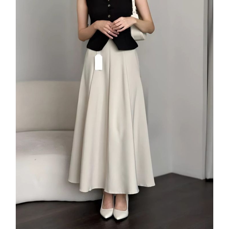 AUDY SKIRT Rok Wanita Rok Wanita Audy Skirt - Korean Loose Maxi Skirt Rok Wanita Anti Kusut