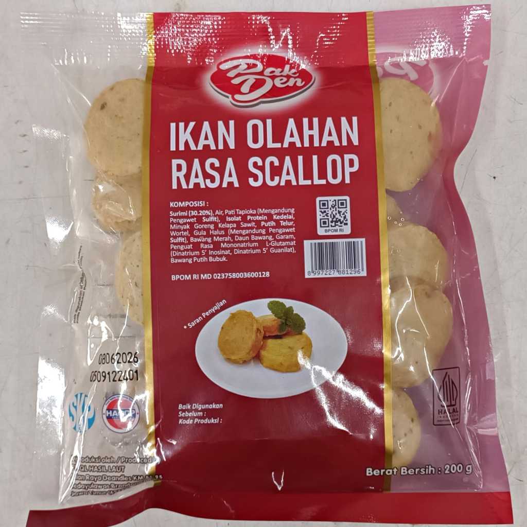 

Pak Den Scallop 200 Gram - OLAHAN IKAN