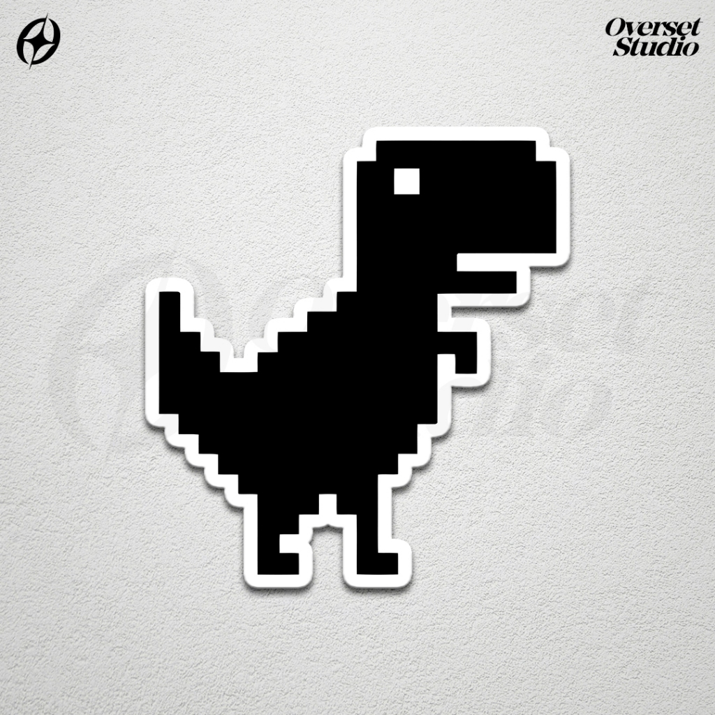 (GRATIS ONGKIR & COD) Stiker Sticker Pixel Dino / Stiker Aesthetic Dinosaur Lucu / Sticker Vinyl Glo