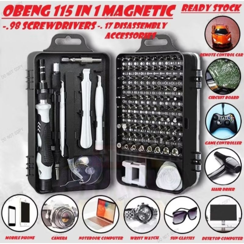 N5 OBENG 115 IN 1 Hp FULL SET OBENG SERVIS KOMPUTER LENGKAP