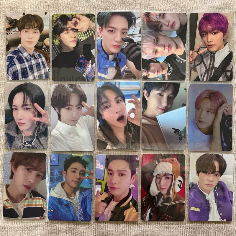 |baca deskripsi| pc photocard nct renjun jeno chenle jisung racer mangap oke silau wink kupu-kupu lu