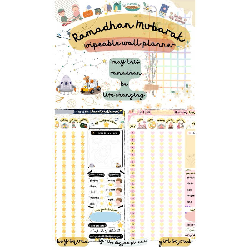 

Wall Planner Ramadhan Tracker for Kids
