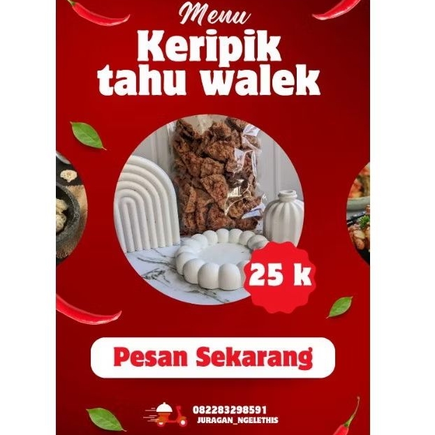 

keripik tahu walek terenak dan termurah sejagat raya