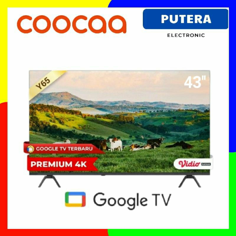 COOCAA GOOGLE TV 43 inch 4K UHD 43Y65 / Y65