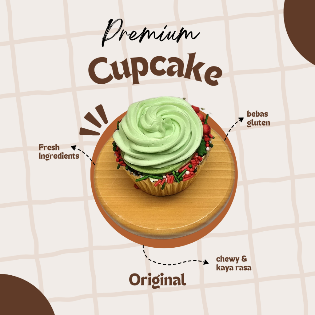 

Cupcake Premium Gluten-Free | Lembut, Moist & Fluffy | Tanpa Gluten, Fresh Baked, Manis Pas!