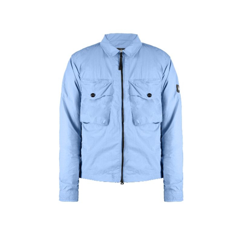 Prung Roaks Overshirt Jacket Casual Football Hooligans Jaket Warna Bluesky