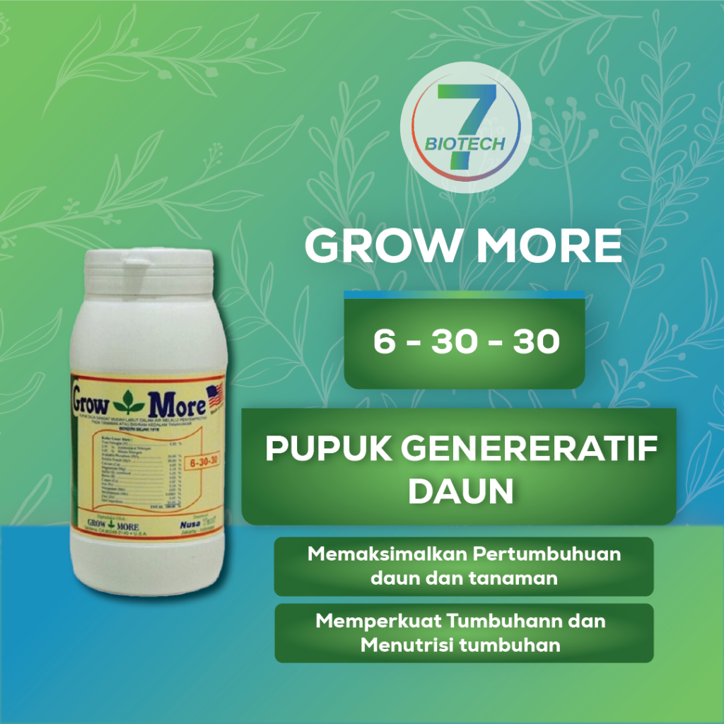 PUPUK GROWMORE 6 30 30 454 GRAM | NPK BUAH KEMASAN PABRIK | ORIGINAL USA