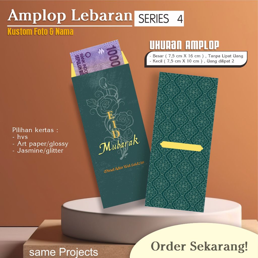 

Amplop Lebaran Custom series 4 / Angpao amplop Idul Fitri custom desain dan nama