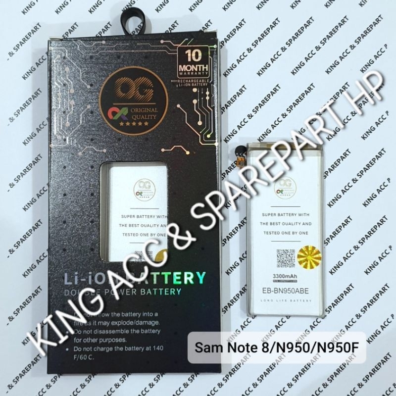 NEW OG SUPER BATERAI BATRE BATTERY EB-BN950ABE SAMSUNG GALAXY NOTE 8 / N950 / N950F DOUBLE POWER OG 