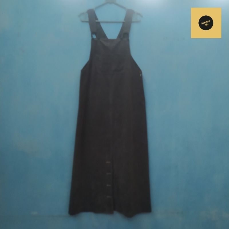 OVERAL MIDI DRESS ROK BANDATAN BAJU KODOK ABU