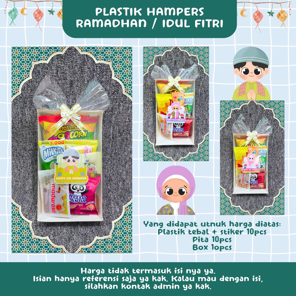 

PLASTIK HAMPERS IDUL FITRI model box pita