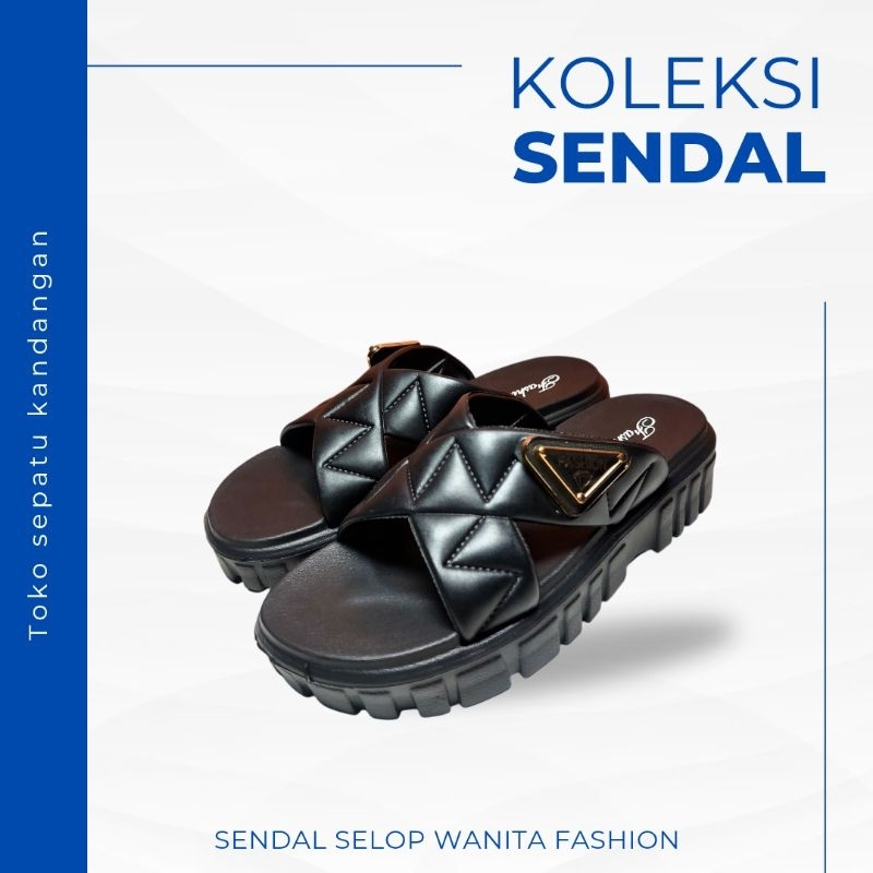 Sendal Selop Wanita Plastik Karet Jelly Fashion, Sandal Cewek Harian - Shoes