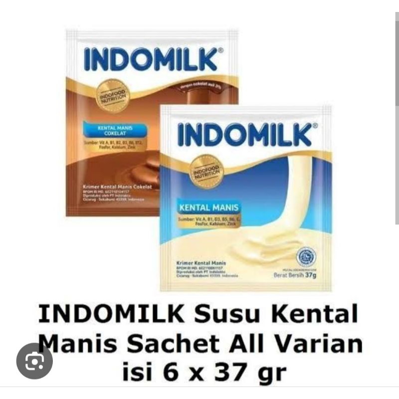 

Indomilk Kemasan Sachet isi 6 pcs