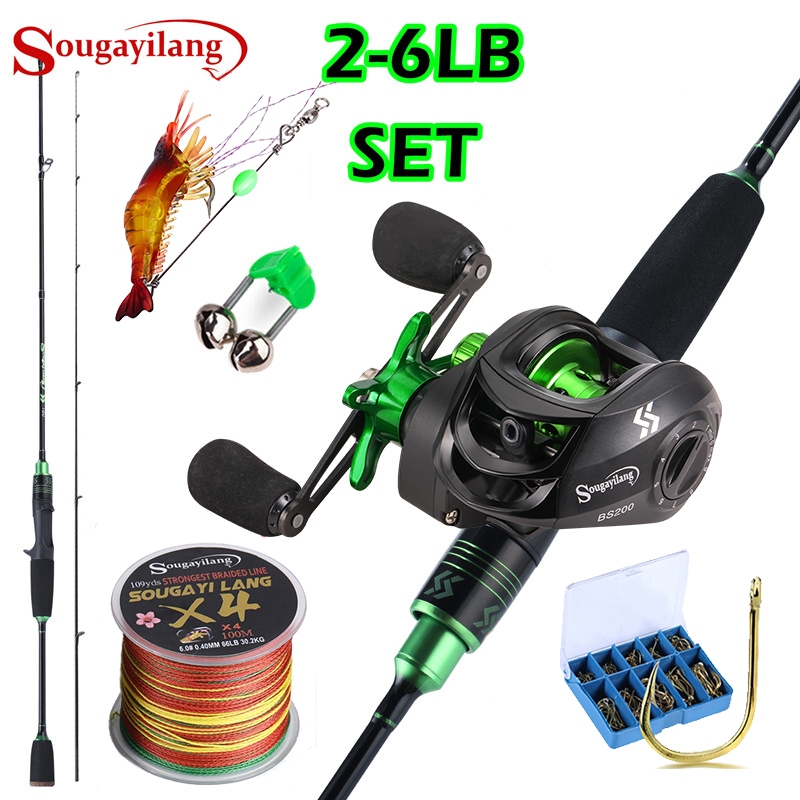 Sougayilang Joran Set UL 2-6LB 180/210cm Carbon Fiber Pancingan Full Set Lengkap BC Set