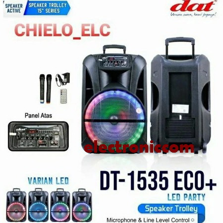 SPEAKER TROLLEY DAT DT 1535 ECO+ LED PARTY SPEAKER DAT 15inch DT1535 ECO+