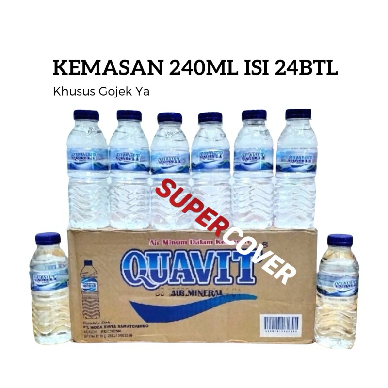 

Air Minum Dalam Kemasan Merk Quavit bukan Aqua kemasan botol kecil 240ml