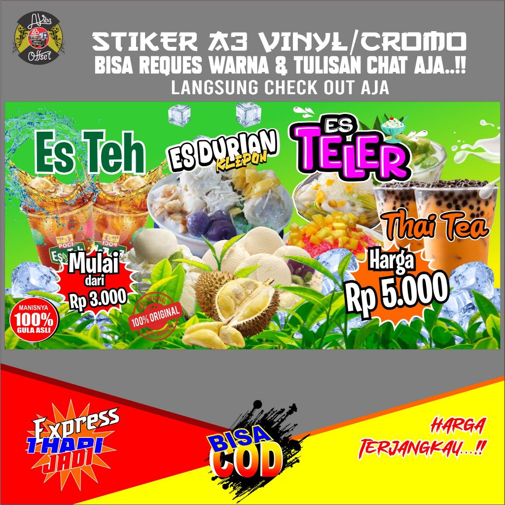 SPANDUK BANNER ES TEH THAI TEA 12060